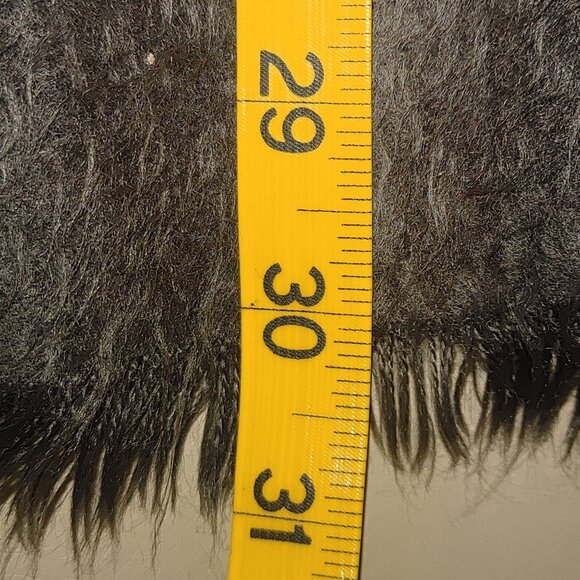 Large Free People Dark Grey Black Fuzzy Scarf Shawl 80 by 30 - Picture 9 of 14